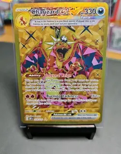 Pokemon TCG Obsidian Flames Charizard EX Gold Hyper Card 228/197. Nm. - Image 1
