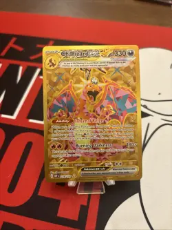 Pokemon TCG Charizard EX Obsidian Flames Holo Hyper Rare Card 228/197 NM GOLD - Image 1