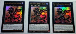 Yugioh! 3x Red-Eyes Flare Metal Dragon 1st Ed. RA01-EN038 Ultra Rare play set - Image 1