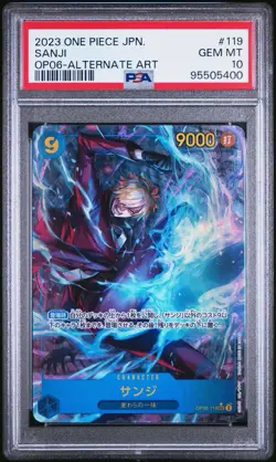 PSA 10 GEM MINT Sanji OP06-119 Wings Captain Alternate Art One Piece Japanese - Image 1