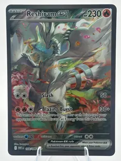 Pokemon TCG White Flare: Reshiram EX Card 166/086 Sir Near Mint Condition - Image 1