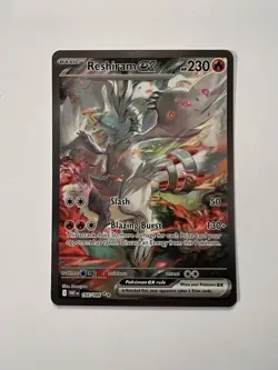 Pokemon TCG Reshiram EX English White Flare Card 166/086 Near Mint Condition - Image 1