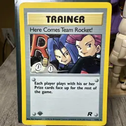 Here Comes Team Rocket! First Edition 15/82 Holo Rare Pokemon Card - Image 1