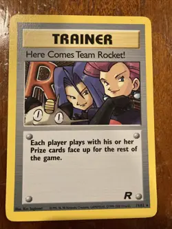 Pokemon Card TCG Here Comes Team Rocket! 15/82 Holo Rare 2000 WOTC Vintage LP - Image 1