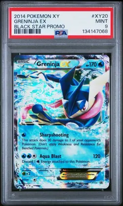 2014 Pokemon XY Black Star Promo Greninja EX XY20 PSA 9 - Image 1