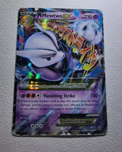 Pokemon TCG XY: Breakthrough M Mewtwo EX Ultra Rare Holo Card 63/162 - Image 1