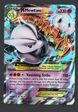 Pokemon TCG 2015 XY Breakthrough M Mewtwo EX 63/162 EX Holo Rare Card NM-M - Image 1