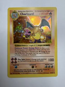 Charizard 004/102 Base Set (Shadowless) Holo Rare 1999 Wizards Pokemon TCG - Image 2