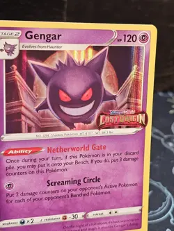 Pokemon TCG Gengar SWSH241 Lost Origin Black Star Prerelease Promo Holo NM/MT - Image 4