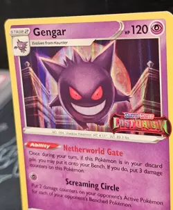 Pokemon TCG Gengar SWSH241 Lost Origin Black Star Prerelease Promo Holo NM/MT - Image 5
