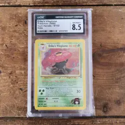 CGC 8.5 NM/MT+ Pokemon Erika's Vileplume 5/132 Holo Gym Heroes Unlimited 2000 - Image 1