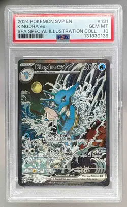 0139 Kingdra ex 2023 Pokemon Scarlet Violet Shrouded Fable Promo #131 PSA 10 - Image 1