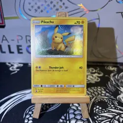 Pokemon Pikachu Holo Sun & Moon SM183 Black Star Promo Card Halo HD GALAXY duo - Image 1