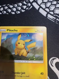 Pokemon Pikachu Holo Sun & Moon SM183 Black Star Promo Card Halo HD GALAXY duo - Image 3