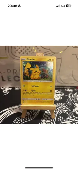 Pokemon Pikachu Holo Sun & Moon SM183 Black Star Promo Card Halo HD GALAXY duo - Image 5