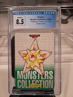 CGC 8.5 Staryu Bandai Carddass (1996) Pokemon - Part 2 - No. 120 Green Card - Image 1