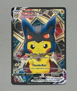 Pikachu MLucario Cosplay Pokemon Custom Fan Art Card - Image 1