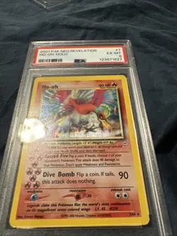 Pokemon Neo Revelation 2001 #7 HO-OH-HOLO Card PSA 6 - Image 3