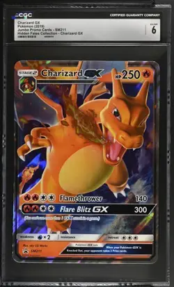Charizard GX SM211 2019 Jumbo Promo Cards Hidden Fates Collection Pokemon CGC 6 - Image 1