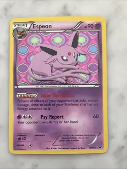 Pokemon TCG Espeon Black & White BW92 Black Star Promo Holo Card - Image 1