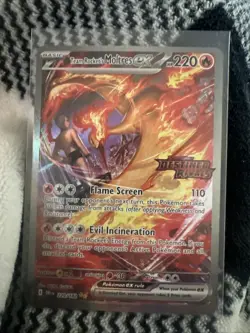 Pokemon TCG Team Rockets Moltres EX Card 229/182 Destined Rivals Stamped NM - Image 1