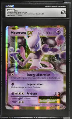 Mewtwo EX 52/108 2020 Jumbo Promo Cards Kanto Power Collection Pokemon CGC 6.5 - Image 1