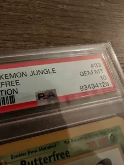 1999 Pokemon Jungle Butterfree 1st Edition Non Holo PSA 10 Gem Mint 33/64 - Image 4