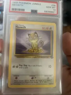 1999 Pokemon Jungle 1st Edition #56 Meowth PSA 10 - Image 2