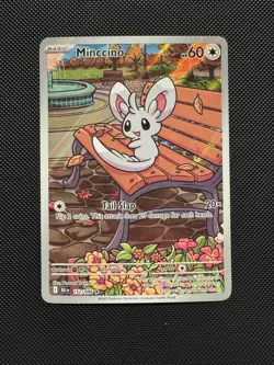 Pokemon TCG Minccino 152/086 Scarlet & Violet Black Bolt Illustration Rare NM - Image 1