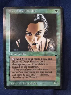 MTG Elves of Deep Shadow The Dark Regular Uncommon MP, Magic The Gathering - Image 1