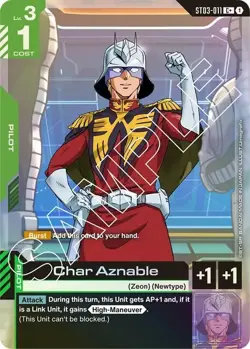 Char Aznable Alternate Art Foil - ST03-011 C+ NM - Gundam TCG Card Game - Image 1
