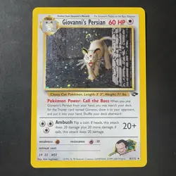 Pokemon Vintage Holo Giovanni's Persian 8/132 Gym Challenge Rare WotC - Image 1