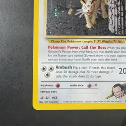 Pokemon Vintage Holo Giovanni's Persian 8/132 Gym Challenge Rare WotC - Image 5