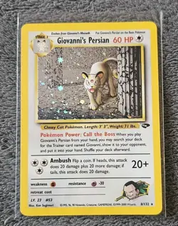 Giovanni's Persian 8/132 Gym Challenge Holo Pokemon Card WOTC 2000 - Excellent - Image 1