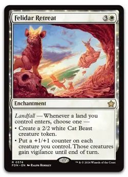 Felidar Retreat #574 (NM) Foundations FDN Magic MTG - Image 1