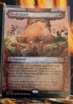 Magic the Gathering - Meek Attack - Lorwyn Eclipsed - Fable Frame - Foil - MTG - Image 1