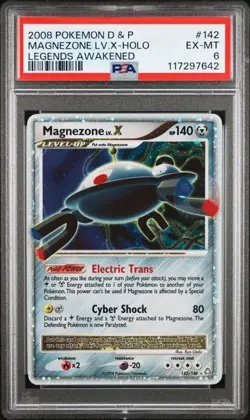 🔥 2008 Pokemon Diamond & Pearl Legends Awakened Magnezone LV.X Holo #142 PSA 6 - Image 1