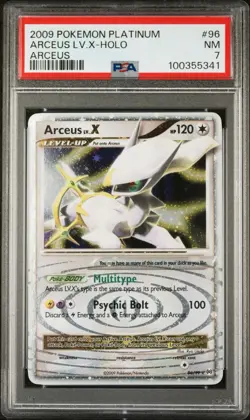 2009 POKEMON PLATINUM ARCEUS #96 ARCEUS LV.X-HOLO PSA 7 NEAR MINT NM+ Clean L@@K - Image 1