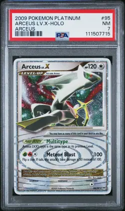 2009 POKEMON PLATINUM ARCEUS LV X #95 HOLO PSA 7 NM #111507715 - Image 1