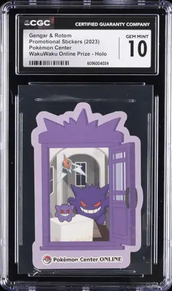 2023 POKEMON CENTER GENGAR & ROTOM CGC 10 GEM MINT - Image 1