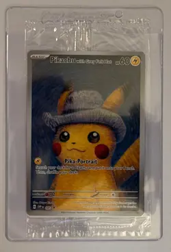 Pikachu With Grey Felt Hat 085 Promo Card Pokemon X Van Gogh - Image 1