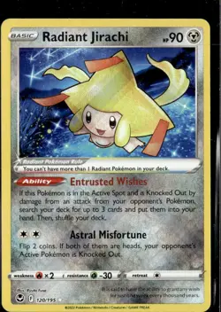 Pokemon Radiant Jirachi 120/195 Silver Tempest Radiant Rare - Image 1