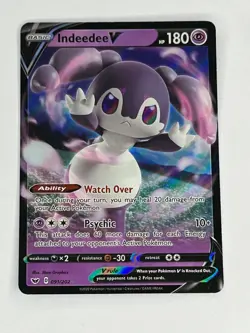Indeedee V 91/202 : Sword and Shield - Pokemon - Holo Rare 2020 - NM/Mint - Image 1