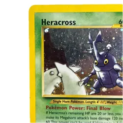 Heracross 6/111 Neo Genesis Holo MP Pokemon TCG Vintage Wizards of the Coast - Image 3