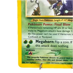 Heracross 6/111 Neo Genesis Holo MP Pokemon TCG Vintage Wizards of the Coast - Image 5