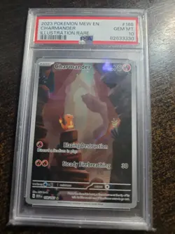 2023 Pokemon Scarlet & Violet 151 Charmander Illustration Rare #168 PSA 10 - Image 1