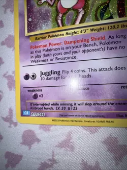 Pokemon TCG - Mr. Mime Holo - 013/034 - CLB - Classic Collection - Image 5
