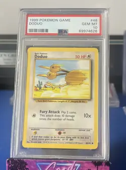 Pokemon Doduo Base Set Unlimited #48 PSA 10 Gem Mint - Image 1