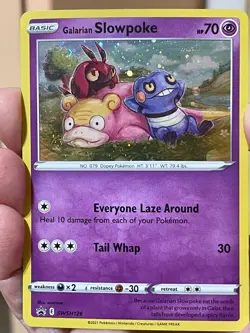 POKEMON GALARIAN SLOWPOKE SWSH126 PROMO BLACK STAR COSMOS HOLO DOUBLE SWIRL NM - Image 1