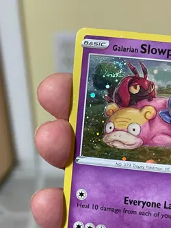 POKEMON GALARIAN SLOWPOKE SWSH126 PROMO BLACK STAR COSMOS HOLO DOUBLE SWIRL NM - Image 4